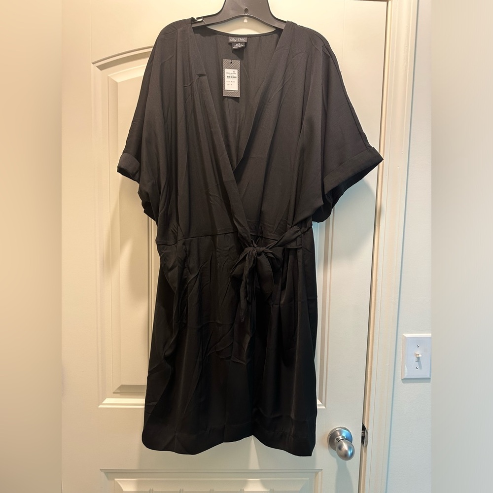 City Chic black wrap dress